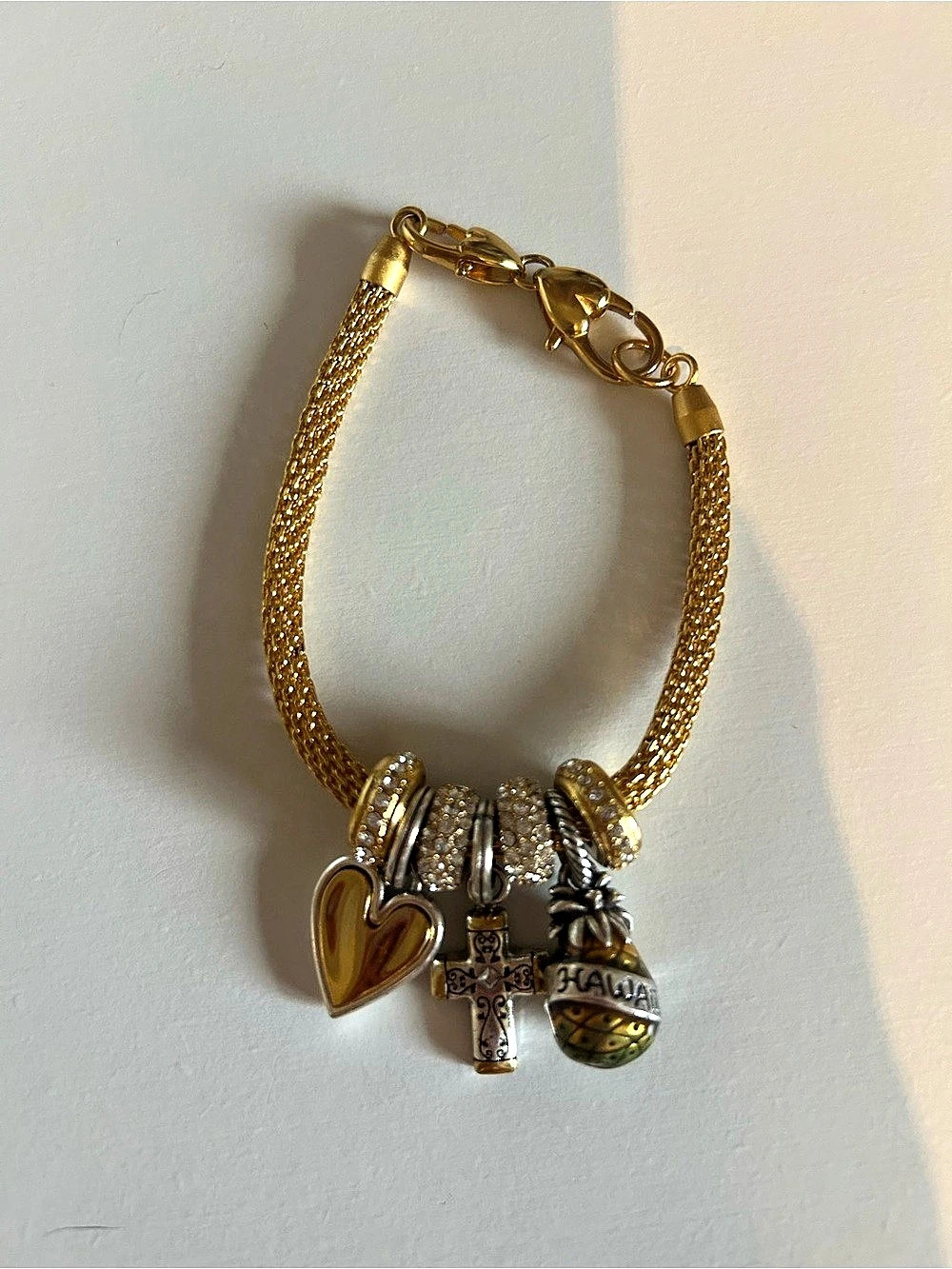 Brighton Charm Bracelet Gold & Silver Like New